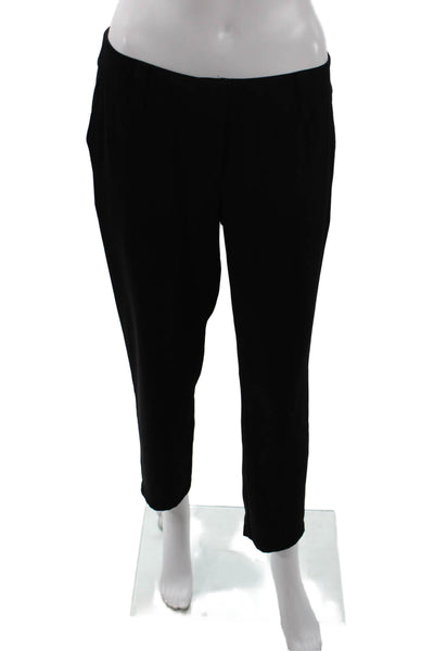 Eileen Fisher Womens Four Pocket Mid-Rise Tapered Pants Trousers Black Size PS