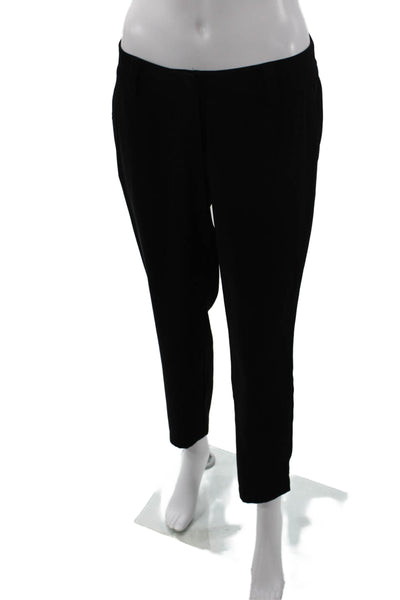 Eileen Fisher Womens Four Pocket Mid-Rise Tapered Pants Trousers Black Size PS