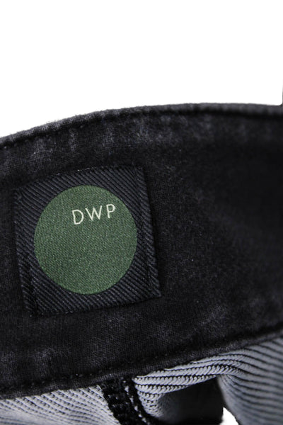 DWP Womens Cotton Blend Stretch Side Zip Mid-Rise Skinny Jeans Black Size 26