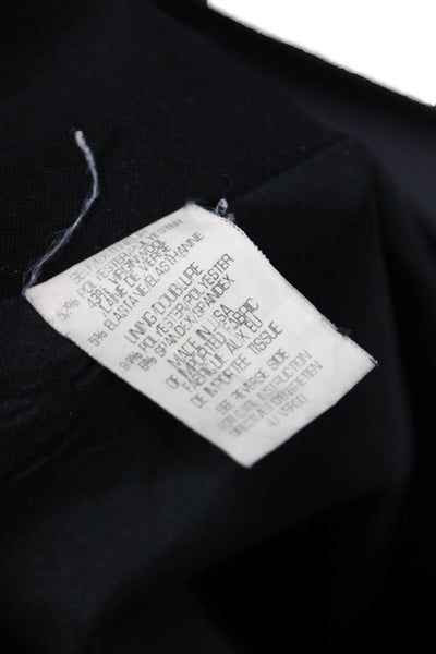 Theory Womens Lined Solid Back Zip Knee Length Pencil Skirt Black Size 4