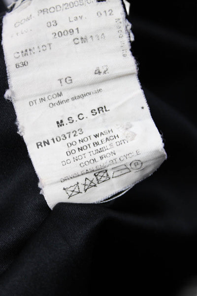 Armani Collezioni Womens Wool Blend Lined Zip Up Pencil Skirt Gray Size 6