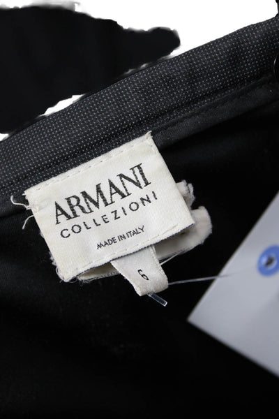 Armani Collezioni Womens Wool Blend Lined Zip Up Pencil Skirt Gray Size 6