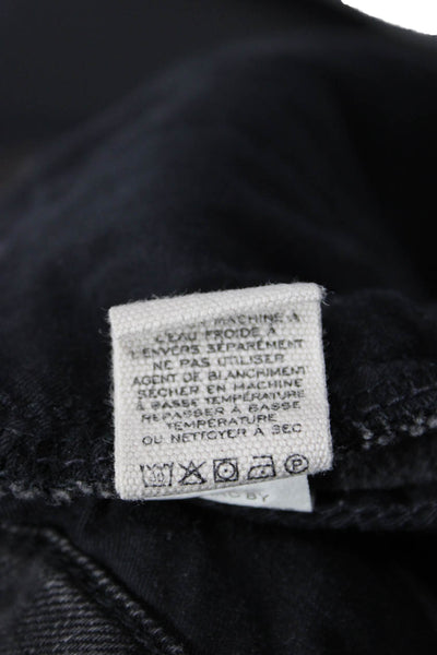 Marc By Marc Jacobs Womens Cotton Six Pocket Denim Pencil Skirt Black Size 27