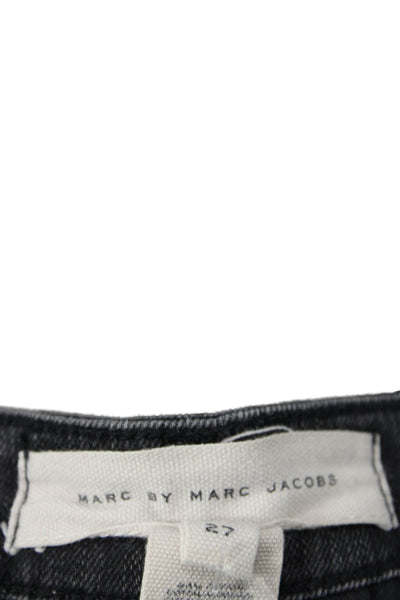 Marc By Marc Jacobs Womens Cotton Six Pocket Denim Pencil Skirt Black Size 27