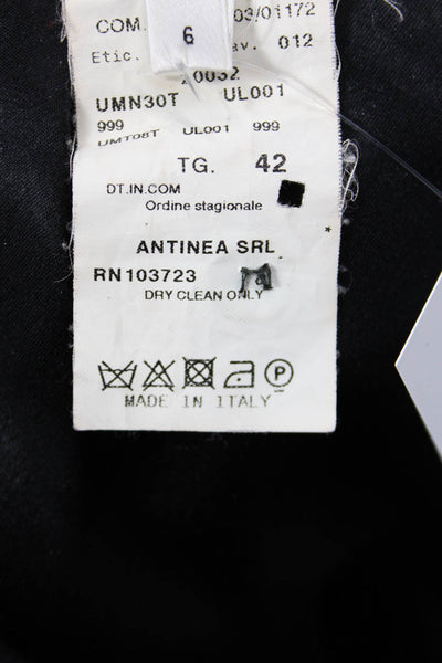 Armani Collezioni Womens Solid Side Zip Knee Length Pencil Skirt Black Size 6