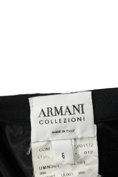 Armani Collezioni Womens Solid Side Zip Knee Length Pencil Skirt Black Size 6