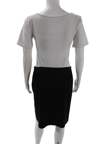 Elie Tahari Womens Solid Side Zip Knee Length Pencil Skirt Brown Size 4