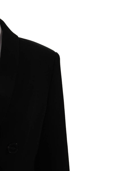 Zara Womens Double Breasted Long Sleeve Collared Blazer Black Size XS