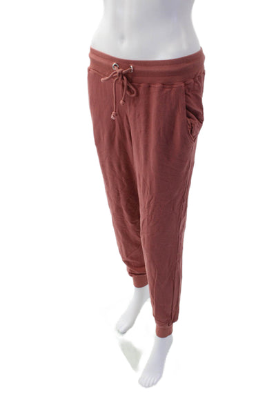 Sundry Womens Ruffled Long Sleeves Sweat Suit Clay Brown Cotton Blend Size 2/1
