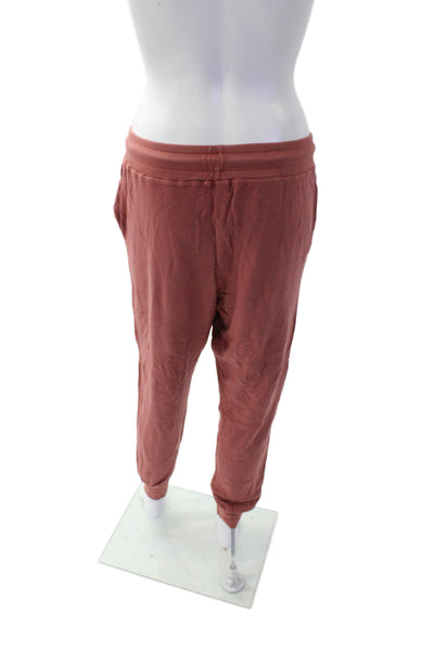 Sundry Womens Ruffled Long Sleeves Sweat Suit Clay Brown Cotton Blend Size 2/1