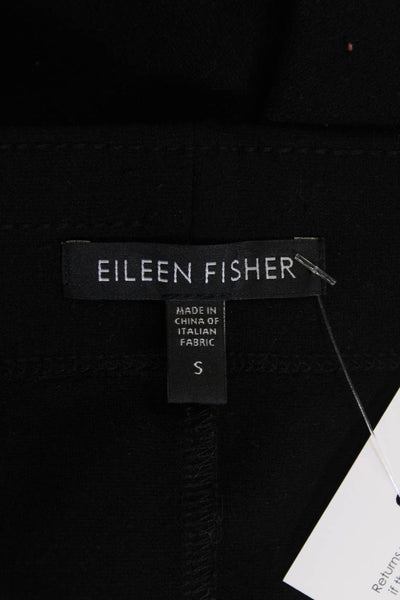 Eileen Fisher Womens Elastic Waist Straight Midi Pencil Skirt Black Size S