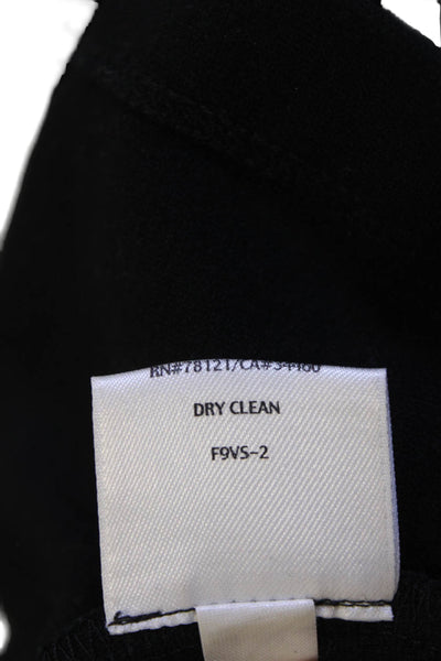 Eileen Fisher Womens Elastic Waist Straight Midi Pencil Skirt Black Size S