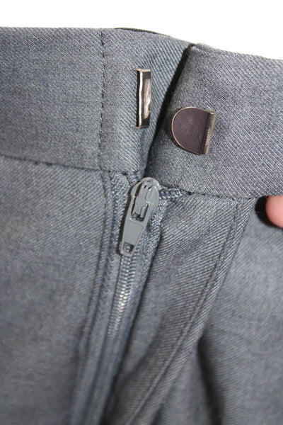 Statement Wool Mens Tailored Straight Leg Trouser Dress Pants Gray Size 34