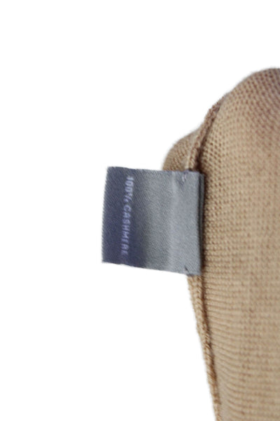 Neiman Marcus Womens Cashmere Knit Round Neck Pullover Sweater Top Beige Size S