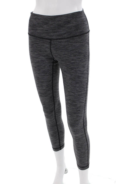 Lululemon Womens Activewear Stretch Mid-Rise Cropped Leggings Gray Size 6
