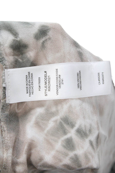 Splendid Womens Tie Dye Print V Neck Tank Top Beige Green Size Medium