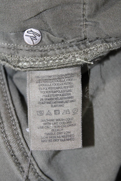 We The Free Womens Mid Rise Zip Up Straight Leg Jeans Green Cotton Size 27