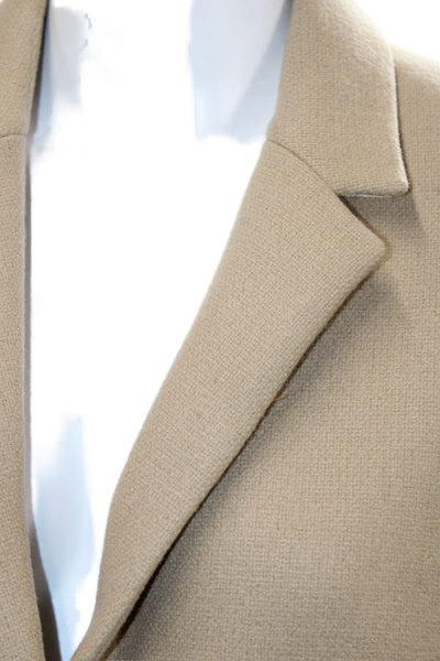 Iceberg  Womens Textured Long Sleeve Button Lined Pea Coat Nude Size M