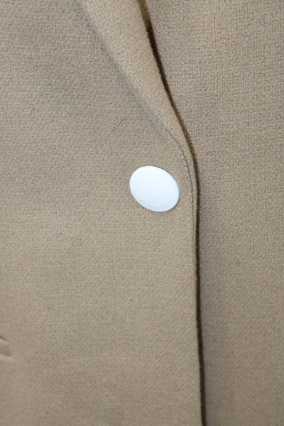 Iceberg  Womens Textured Long Sleeve Button Lined Pea Coat Nude Size M