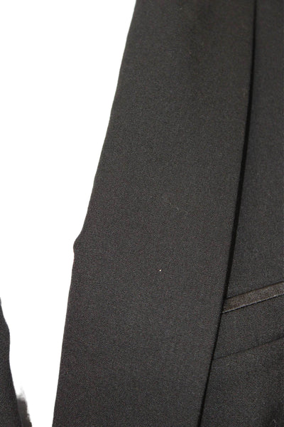 Jason Wu Womens Textured Wool Long Sleeve Collar Sleek Blazer Black Size 08