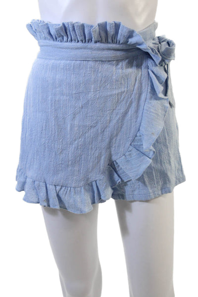 Misa Women's Paperbag Waist Tie Waist Pockets Dress Shorts Blue Size XS