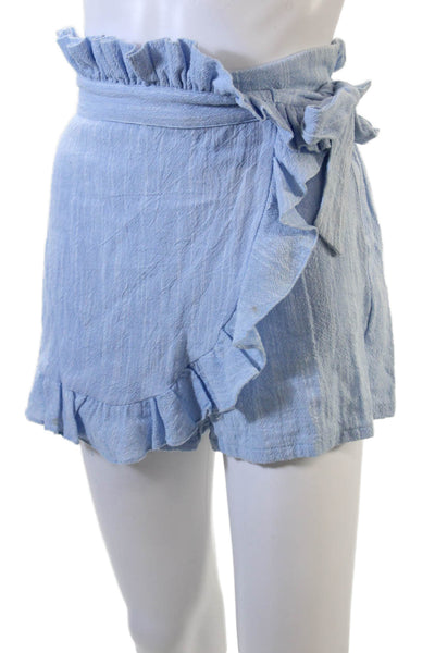 Misa Women's Paperbag Waist Tie Waist Pockets Dress Shorts Blue Size XS