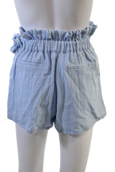 Misa Women's Paperbag Waist Tie Waist Pockets Dress Shorts Blue Size XS