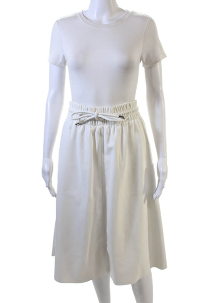 Proenza Schouler White Label Womens Vegan Leather Mid-Calf Skirt White Size XS
