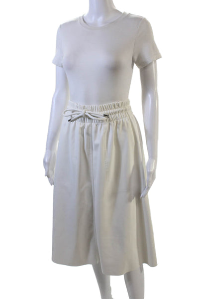 Proenza Schouler White Label Womens Vegan Leather Mid-Calf Skirt White Size XS
