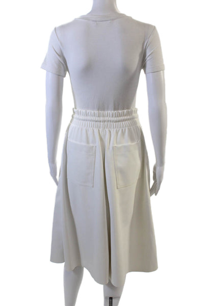 Proenza Schouler White Label Womens Vegan Leather Mid-Calf Skirt White Size XS