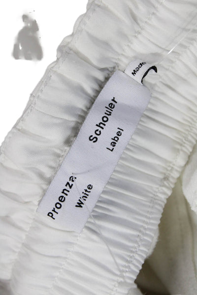 Proenza Schouler White Label Womens Vegan Leather Mid-Calf Skirt White Size XS