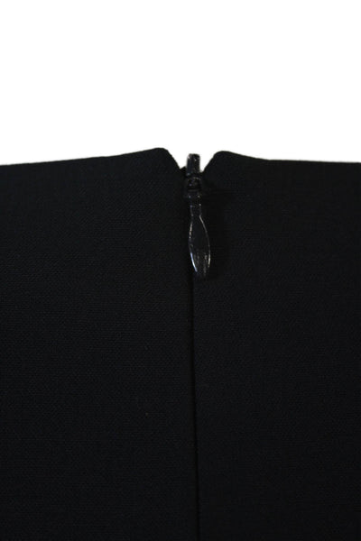 Theory Womesn Virgin Wool V-Neck Short Sleeve Tulip Hem Dress Navy Size 2