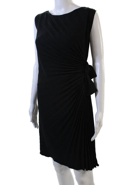 Aquilano Rimondi Womens Pleated Sleeveless Asymmetrical Dress Black Size 38