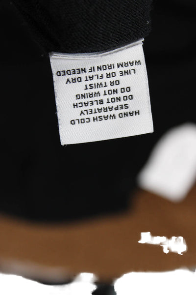 525 America Womens Long Sleeve Crew Neck Knit Sweatshirt Black Size Small