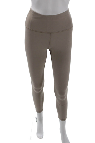 Athleta Womens Mid Rise Stretch Knit Athletic Ankle Leggings Brown Size XS