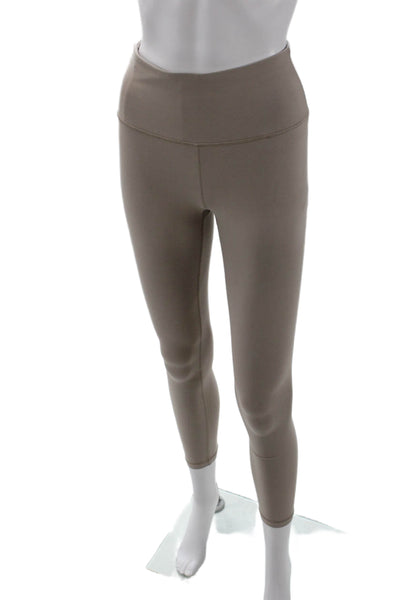 Athleta Womens Mid Rise Stretch Knit Athletic Ankle Leggings Brown Size XS
