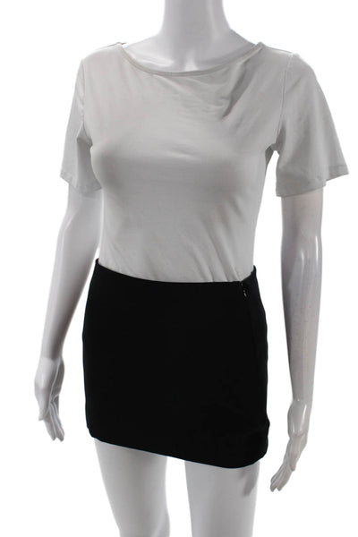 Lovers + Friends Womens Side Zip Mini Crepe Pencil Skirt Black Size 2XS