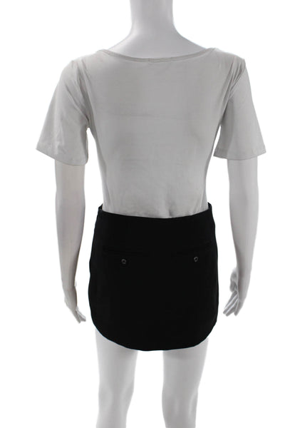 Lovers + Friends Womens Side Zip Mini Crepe Pencil Skirt Black Size 2XS