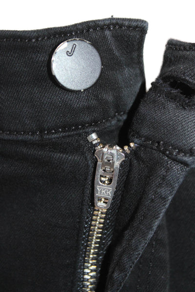 J Brand Womens Cotton Pocketed Distressed Ankle Boot Cut Jeans Black Size 32