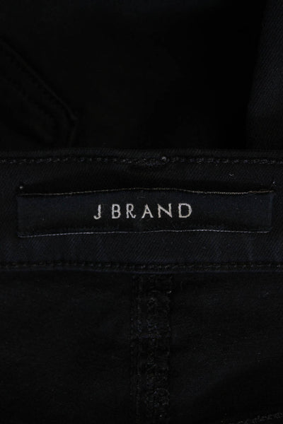 J Brand Womens Cotton Pocketed Distressed Ankle Boot Cut Jeans Black Size 32