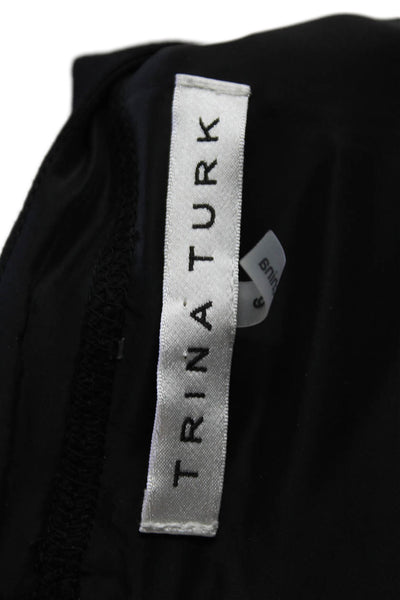 Trina Turk Womens Sleeveless Knee Length Body Con Dress Black Size 6