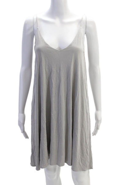 Talula Womens Spaghetti Strap V Neck A Line Tank Dress Gray Size Small