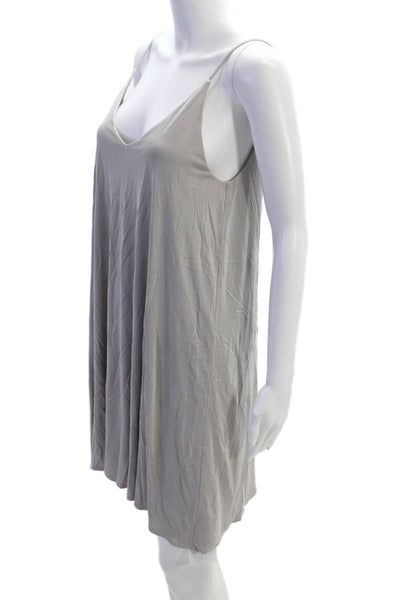 Talula Womens Spaghetti Strap V Neck A Line Tank Dress Gray Size Small