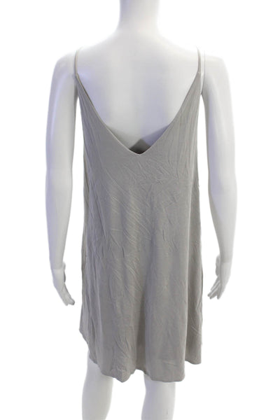 Talula Womens Spaghetti Strap V Neck A Line Tank Dress Gray Size Small