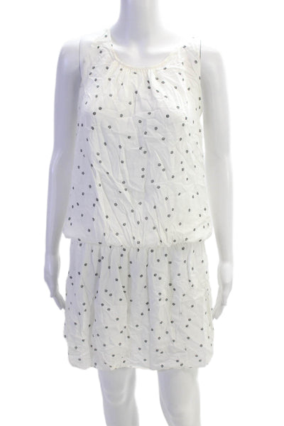 Dylan Womens Printed Sleeveless A Line Dress White Black Size Small