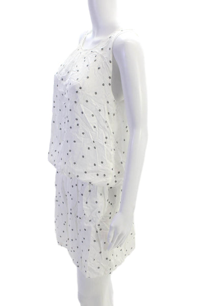 Dylan Womens Printed Sleeveless A Line Dress White Black Size Small