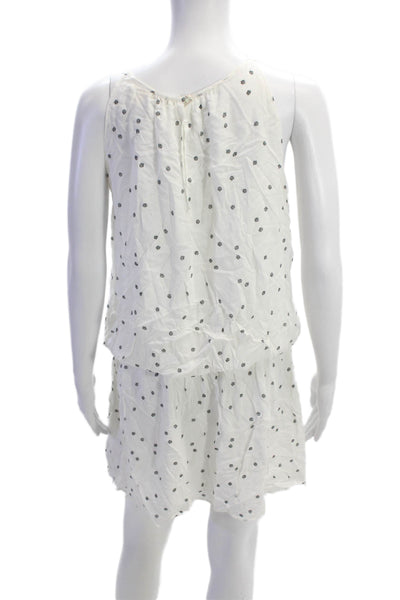 Dylan Womens Printed Sleeveless A Line Dress White Black Size Small