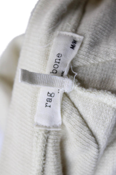 Rag & Bone Womens Short Sleeves Sweater Dress Beige Organic Cotton Size Medium