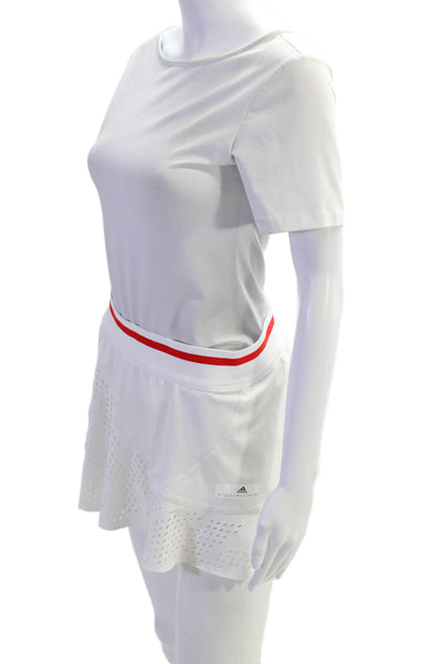 Adidas by Stella McCartney Womens A Line Mini Skort White Red Size Medium