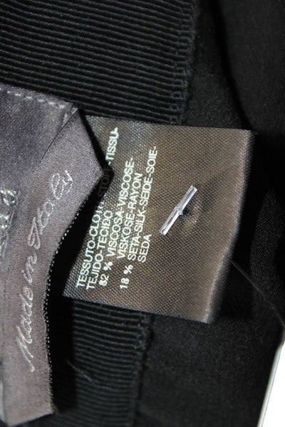 Max Mara Womens Velvet Back Zipper Knee Length Pencil Skirt Black Size 4